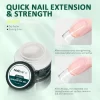 NAILPOP LED/UV Builder Nail Gel 3 Colors Nail Extension Gel Kit Nude Pink Clear Hard Gel Builder Nail Strengthener Manicure Set - Image 2