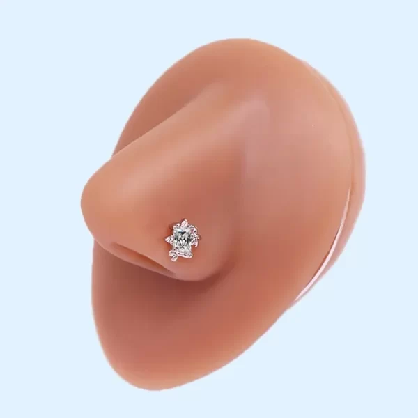 1Pcs 20G Stainless Steel L Shaped Nose Studs Ring for Women Fashion Cross Flower CZ Screw Nose Piercing Jewelry - Image 16