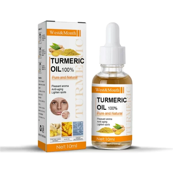 New Turmeric Oil Glow to Facial Lightening Brightening Serum For Black Brown Skin Leg Hand Body Whitening for Dark Skin 10/30ml - Image 7