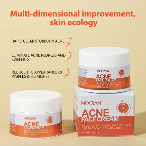 Acne Treatment Cream Anti Acne Face Cream Pimple Removal Spots Oil Control Shrink Pores Moisturizing Skin Care Cream - Image 5