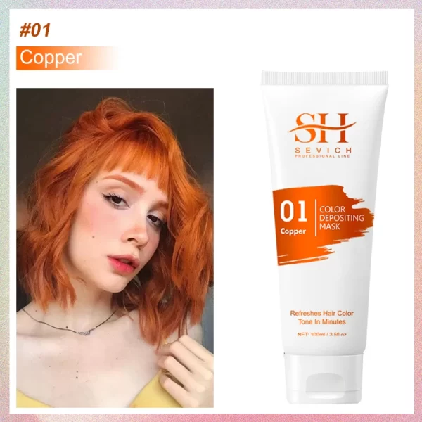 9 Colors 5 minute dyeing care Hair mask Hair Dye Non-toxic DIY Hair Color Hold for 15 days Dye  Hair mask Blue Grey Purple 100ML - Image 15