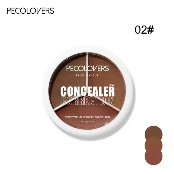 3 Colors Concealer Palette Eyeshadow Base Palette Matte Contour Concealer With Brush Covering For Dark Circles Concealer Cream - Image 8