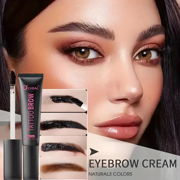 Waterproof Tattoo Brow Peel Off Tint with Stencils - Semi-Permanent Eyebrow Tint Lasts Up to 3 Days - Easy to Apply and Long-Las - Image 3