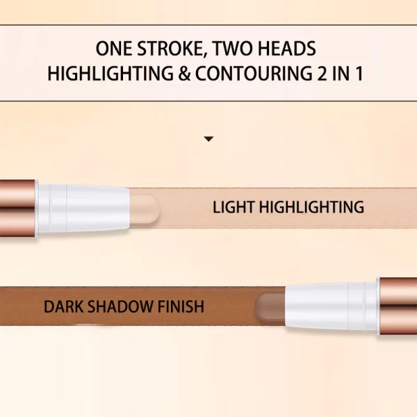 Finishing Stick - Dual Color Finishing Stick, Highlighter and Concealer Stick, Long Lasting and Waterproof - Image 4