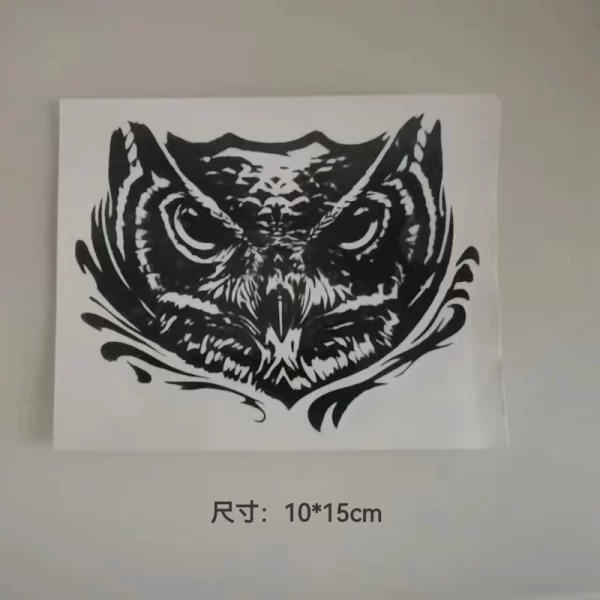 4pc/Set Dark Skull Owl Neck Waterproof Tatouage Temporaire Stickers Praying Hands Temporary Fake Tattoos Cool Men Women Adesivos - Image 6