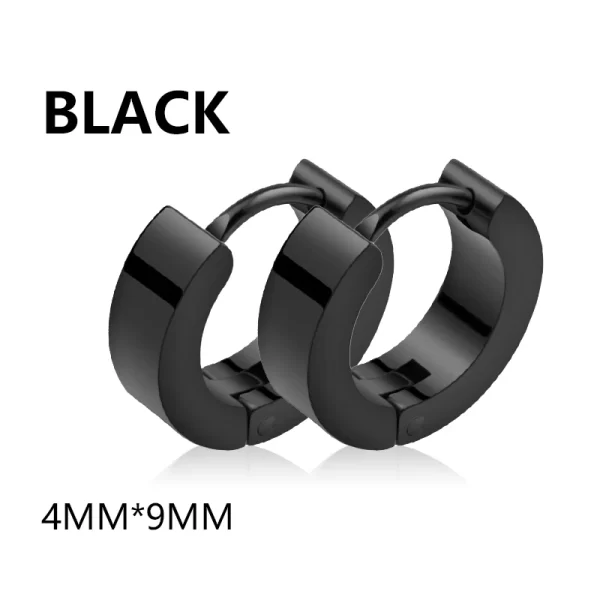1 Pair Men Women Punk Stainless Steel Ear Circle Earring Simple Ear Buckle Gothic Fashion Jewelry Hot Selling Pop Jewelry - Image 6