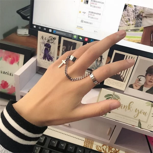 Bohemian Gold Color Cross Wide Rings Set For Women Girl Simple Chain Finger Tail Rings 2022 NEW Bijoux Jewelry Gifts Ring Female - Image 22