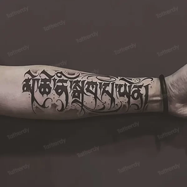 4 Sheets Fake Tattoo Sleeve Arm Body Art Long Lasting 15 Days Herbal Juice Ink Temporary Tattoo Sticker Text Wings Totem Men - Image 4