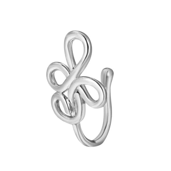 Shiny Crystal Rhinestone Hollow Heart Fake Piercing Nose Ring for Women Teens U-shaped Nose Clip Non-perforated Septum Jewelry - Image 33