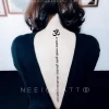 Sexy Alphabet English Long Line Waterproof Fake Tattoo Stickers For Women Back Water Transfer Temporary Tattos Party Decal - Image 5