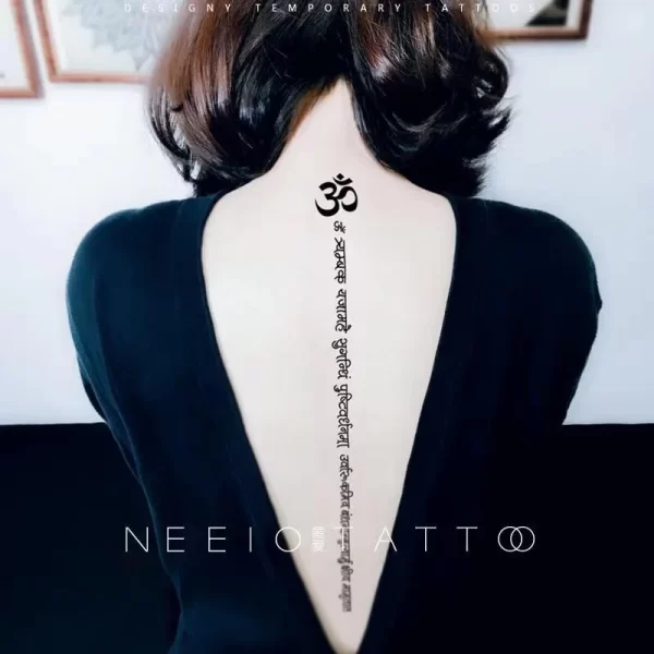 Sexy Alphabet English Long Line Waterproof Fake Tattoo Stickers For Women Back Water Transfer Temporary Tattos Party Decal - Image 5