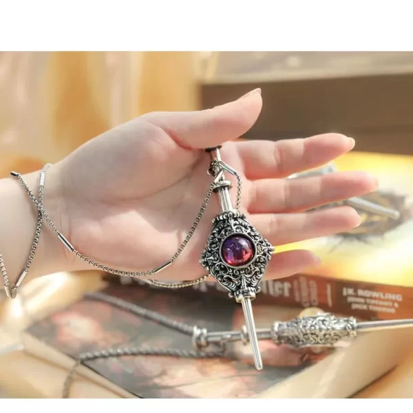 Magic Witch Necklace Women\'s Vintage Blood Pack Removable Witch Wand Pendant Cosplay Jewelry Couple New Lover Gift - Image 5