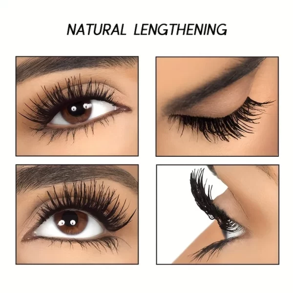 4D Black Mascara Thickening, Lengthening, Curling, Waterproof Liquid Fiber Mascara - Image 3