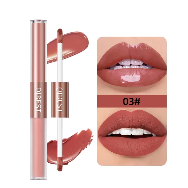 2 IN 1 Double Head Lip Gloss Matte Velvet Red Lip Tint Liquid Lipstick Mirror Gloss Lip Glaze Waterproof Lips Makeup Cosmetics - Image 18