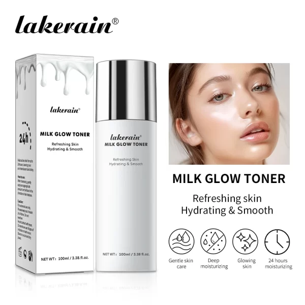Milk Glow Toner Brightening Skin Powerfully Moisturizes Relieve Dry And Tired Skin Locks In Moisture Beauty Skin Care 100ML - Image 2
