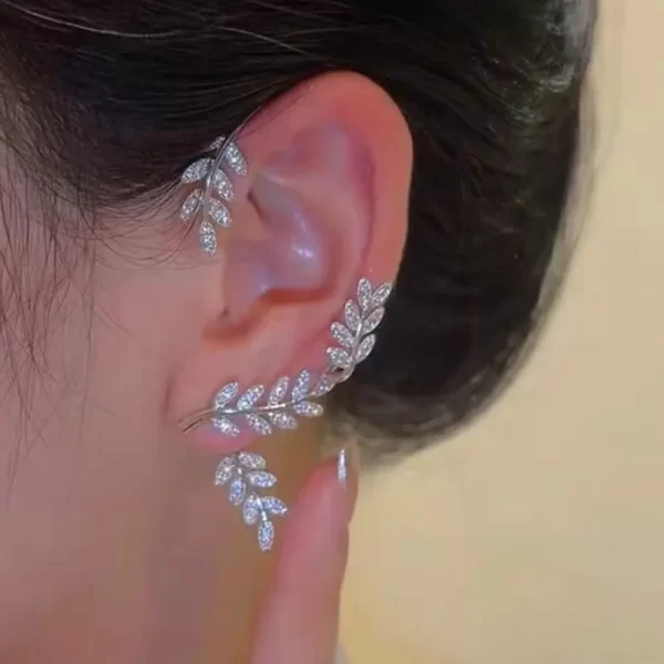 Korean Fashion Zircon Butterfly Elf Ear Cuff for Women Sparkling Zircon Crystal Without Piercing Clip Earrings Wedding Jewelry - Image 9