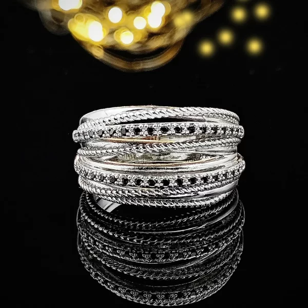 Luxury Cross Bridal Marriage Rings Special-interested Dazzling Crystal CZ Stone Simple Stylish Women Trendy Jewelry Rings r6566 - Image 5