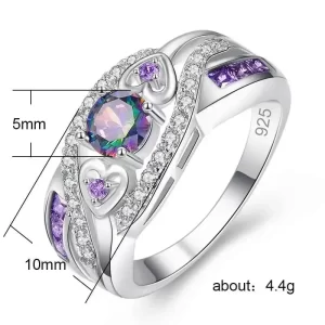 Latest Luxury Fashion Women's Jewelr Crystal from Austrian Shaped Cut Design WED Ring