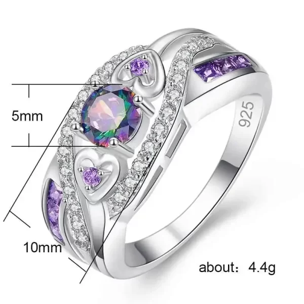 Latest Luxury Fashion Women's Jewelr Crystal from Austrian Shaped Cut Design WED Ring