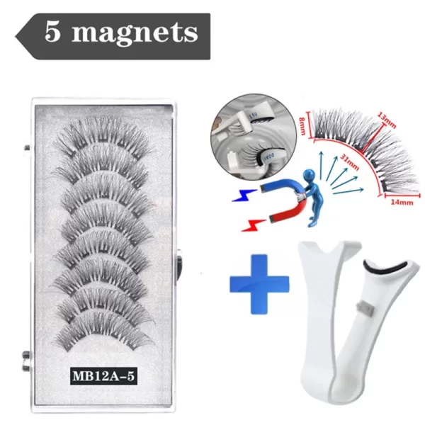3d Magnetic False Eyelashes Reusable Waterproof Natural Long Lasting Eyelash Extension Tool False Eyelashes New 2024 - Image 11