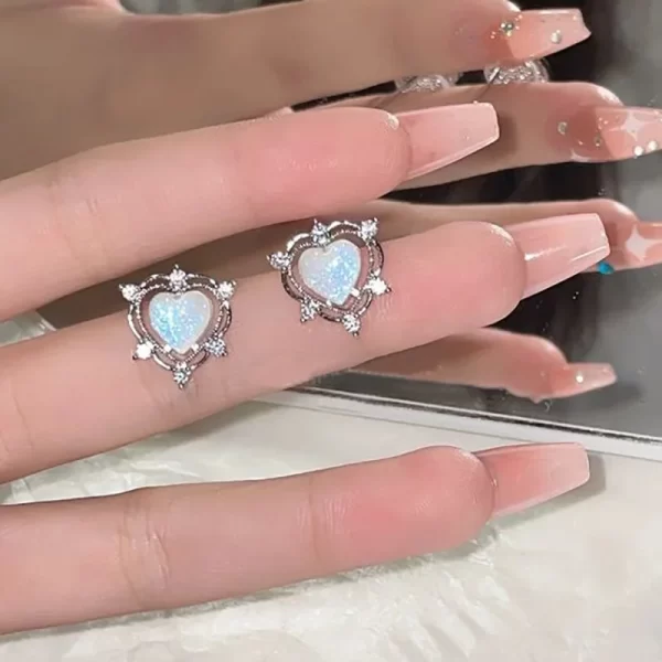 Y2K Bowknot Zircon Stud Earrings for Women Fashion Korean Silver Color Pink Crystal Personality Earring Girl Party Jewelry Gifts - Image 7