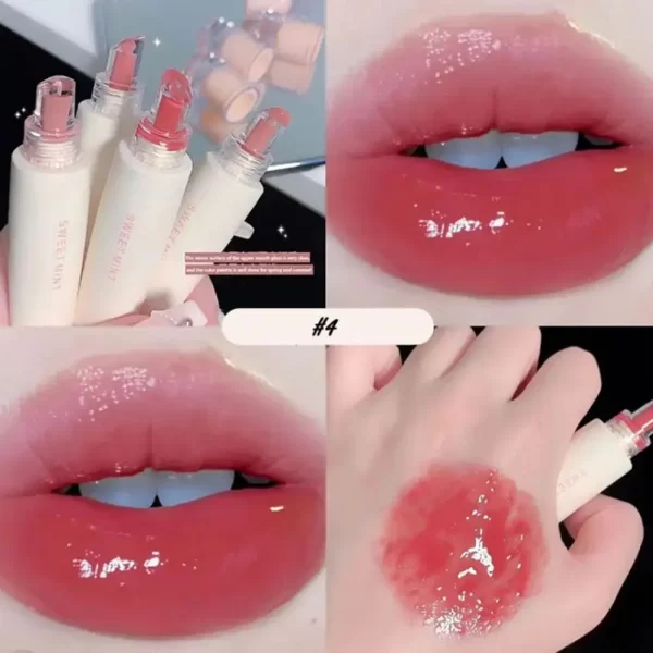 Sweet Mint Jelly Lip Glaze Non-stick Lip Tint Lasting Cosmetic Liquid Lip Moisturizing Crystal Lipstick Korean Glass Gloss - Image 8