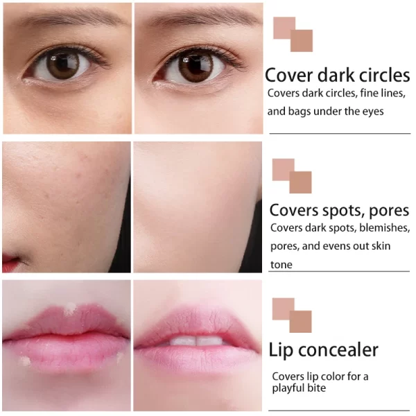 Concealer Foundation Cream Waterproof Long Lasting Moisturize Deep Complexion Dark Circles Acne Marks Cover Spots Face Makeup - Image 4