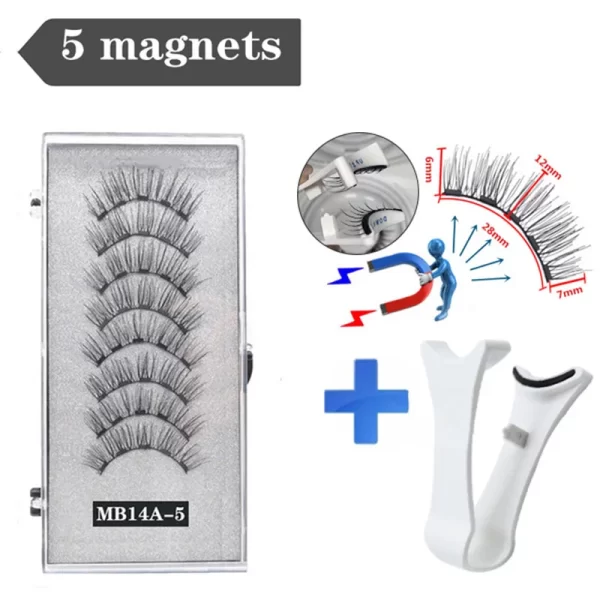 3d Magnetic False Eyelashes Reusable Waterproof Natural Long Lasting Eyelash Extension Tool False Eyelashes New 2024 - Image 13