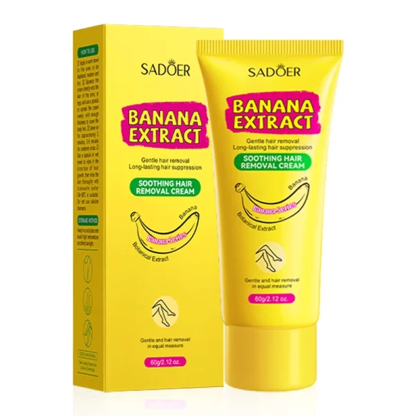 SADOER Banana Hair Removal Cream Non Irritating Quick Whole Body Axillary Armpit Arm Leg Privates Hair Remover Remove Creams - Image 2