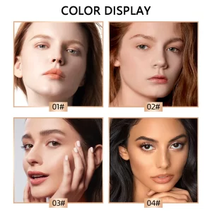 QIBEST Liquid Concealer Matte Flawless Waterproof Foundation Cream With Cushion Applicator Concealing Eye Dark Circle Cosmetics