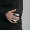 New Punk Y2K Trend Ins Armour Ring forefinger joint Charm Ring Rock Adjustable Manual Ring For Men Women Jewelry Gift - Image 4