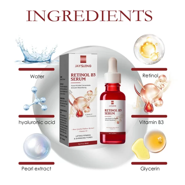 Pure Retinol Face Serum with Vitamin B3. Anti Aging Face Serum for Lines Wrinkles & Premature Sun Damage - Image 5