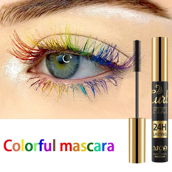 Vibrant Rainbow Color Mascara - 11 Waterproof Shades, Long-Lasting Curl Extension, Ink Formula for Dual-Eyeliner Effect - Quick - Image 4