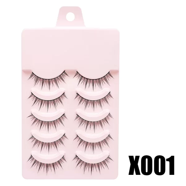 DINGSEN Fake Eyelash Anime Lashes 5 Pairs Little Devil Eyelashes Natural Daily Makeup Manga Eyelashes Clear Band Eyelashes - Image 16