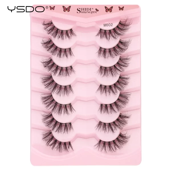 Half Lashes 3/7/10 Pairs Soft Natural 3D Mink Eyelashes Wispy Mink Lashes Makeup Volume Fluffy Half False Eyelash Cilios Tools - Image 21