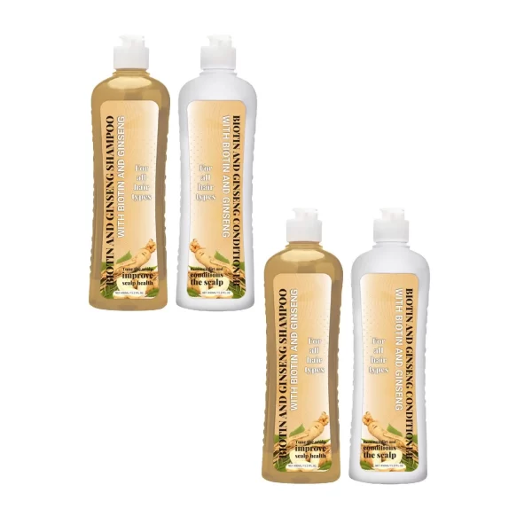 Biotin Shampoo Set Shampoo Set Promote Hair Growth Nourish  Oil Control Shampoo Moisturizing Conditioner,2*450ML - Image 8