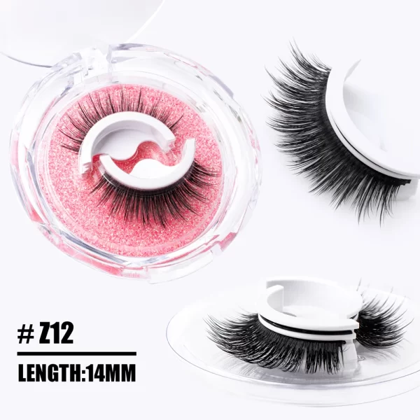 1Pair Reusable Self-Adhesive False Eyelashes Full Strip Eyelash Glue-Free 3 Seconds To Wear Lashes Extension Beauty Supplies - Image 9