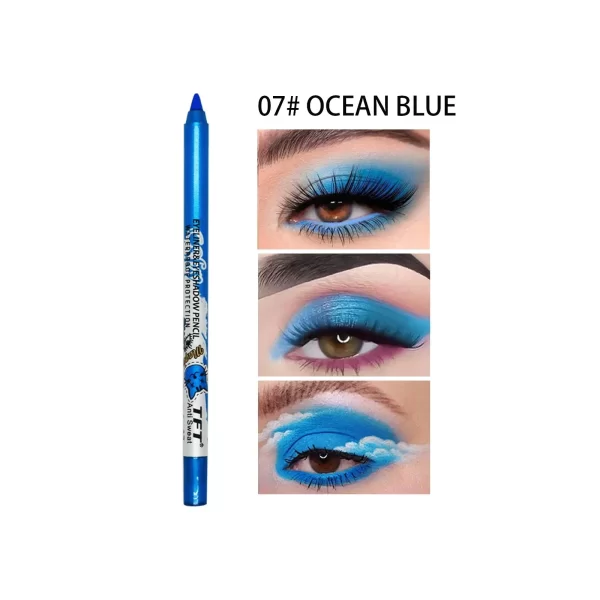 14 Colors Colorful Long-lasting Eyeliner Pencil Waterproof Quick-Dry No Blooming Blue Pink Eye Liner Pen Cosmetics Tools - Image 19