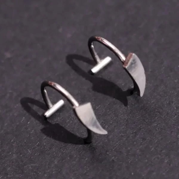HUANZHI Stainless Steel Personalised Sharp Teeth Fake Piercing Lip Ring Punk Exaggerated Jewelry for Women Gothic Body Jewelry - Image 7