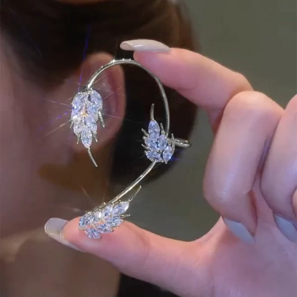 Korean Fashion Zircon Butterfly Elf Ear Cuff for Women Sparkling Zircon Crystal Without Piercing Clip Earrings Wedding Jewelry - Image 11