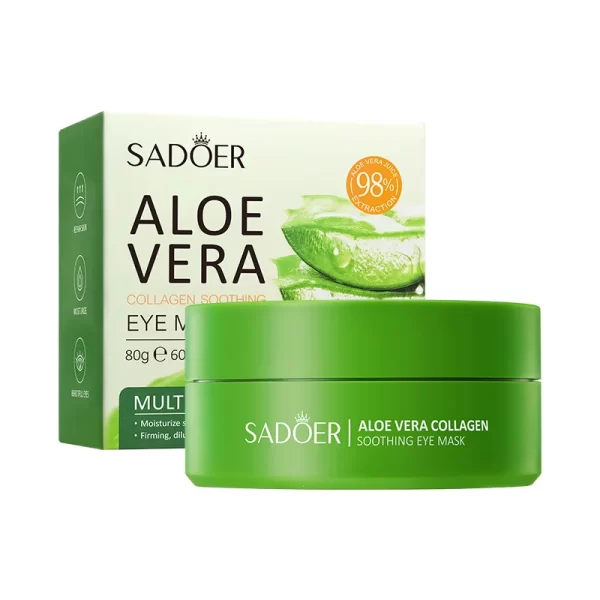 60pcs SAODER Aloe Vera Collagen Eye Mask Anti Dark Circles Eyes Bags Moisturizing Firming Eye Patches Eyes Skin Care Products - Image 6