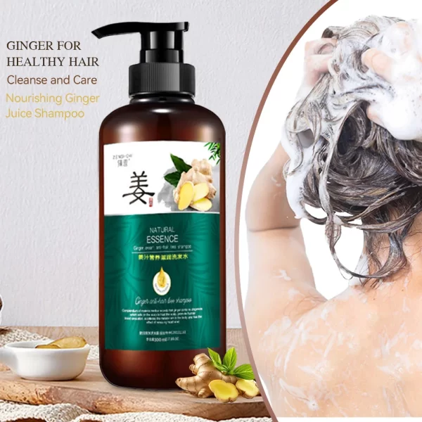 Silky Supple Shampoo Hair Oil Ginger Essence Natural Extract Smooth Mild Formula Itch Protect Moisturizes Nourishes Clears 500ml - Image 2