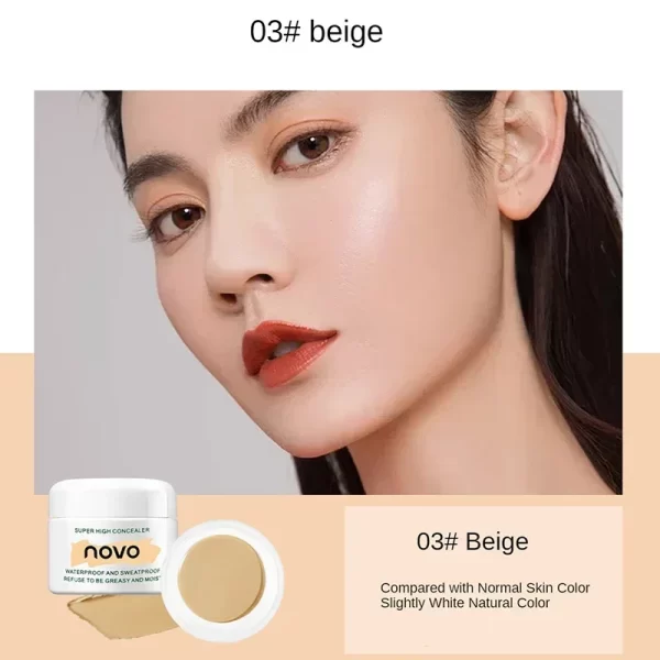 NOVO Brightening Concealer Waterproof Sweat Resistant Strongly Covers Spots Facial Acne Marks Dark Circles Woman Face Makeup - Image 7