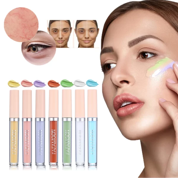 7-color Concealer Eye Dark Circles Red Spots Acne Marks Cover Liquid Concealer Face Foundation Correcting Skin Color Cosmetics - Image 2