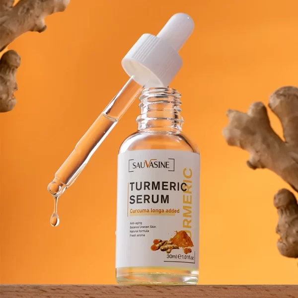 Turmeric Face whitening serum Anti Aging Wrinkle Moisturizing Facial Brighten Essence Oil Reduce Fine Lines Smoothing Skin Care - Image 2