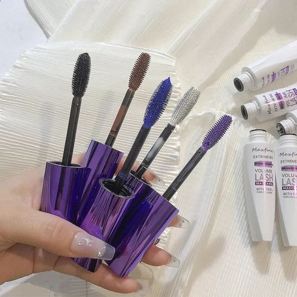 5d Three-dimensional Mascara Purple Blue White Multi-color Mascara Base Long-lasting Non-smudge Long-lasting Curling Shaping Mas - Image 5