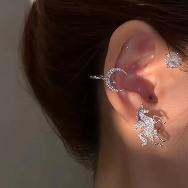 Korean Elf Butterfly Ear Cuff Without Piercing Clip Earrings for Women Elegant Sparkling Zircon Crystal Ear Clip Wedding Jewelry - Image 18