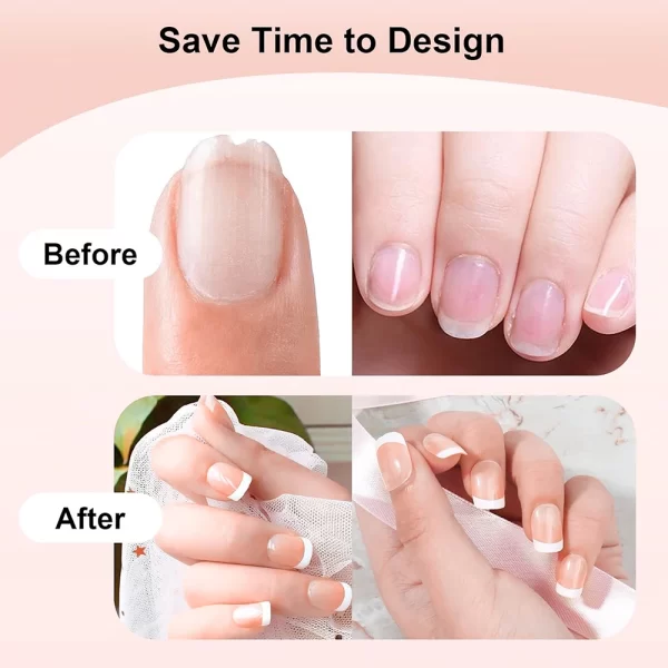 24/120Pcs Nude White French Fake Nail Short Square Nail Tips Fashion Wearable False Nails Simple Full Cover Press on Nails - Image 6