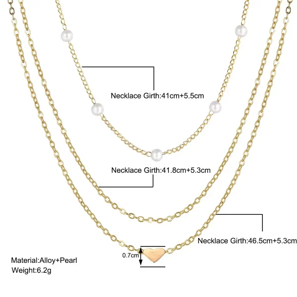 LATS Multilayer Pearl Cross Love Heart Pendant Necklaces for Women Gold Color Fashion Collarbone Neck Chain 2024 Trend Jewelry - Image 5