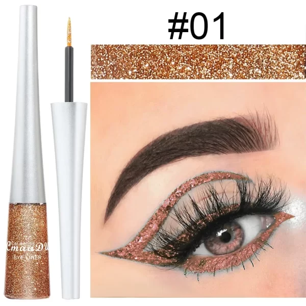 Glitter Liquid Eyeliner Pen Pearlescent Sequins Diamond Bright Shining Eyeliner Waterproof Lasting Eye Shadow Women Cosmetics - Image 13